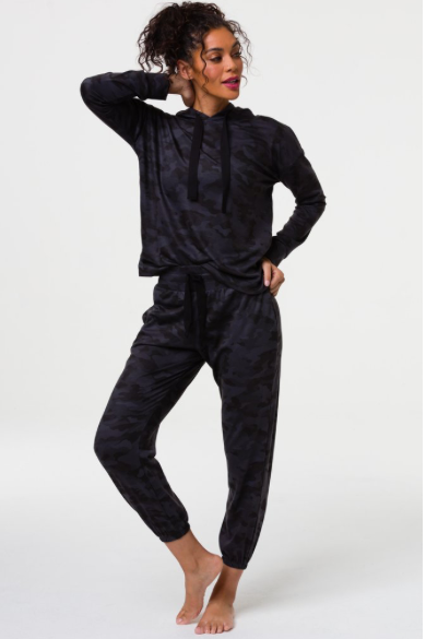 Image Title Onzie Divine Hoodie - Black/Gray Camo